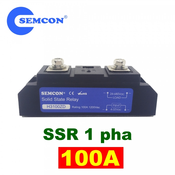 H3100ZD SSR 1 Pha 100A | Relay Bán Dẫn