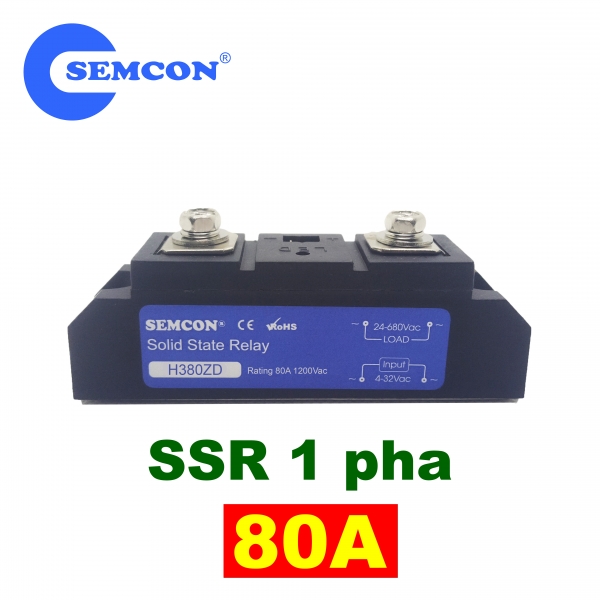 H380ZD SSR 1 Pha 80A | Relay Bán Dẫn